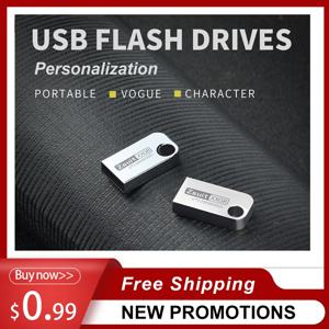 고속 메모리 미니 U 디스크 플래시 드라이브, 금속 로고 펜드라이브, USB 스틱, USB 3.0 펜 드라이브, 32GB, 4GB, 64GB