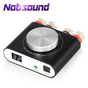 Nobsound Q10 미니 디지털 AUX/광학 증폭기, 블루투스 5.0 수신기, 하이파이 클래스 D 데스크 파워 앰프, 100W + 100W