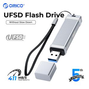 ORICO UFSD 금속 플래시 USB 3.0 플래시 드라이브, C 타입 펜드라이브 메모리 스틱 U 디스크, 405 MB/S, 512GB, 256GB, 128GB, 64GB