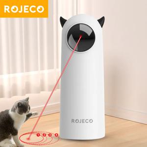 ROJECO 자동 고양이 장난감, 스마트 대화형, LED 레이저, 실내 전자 액세서리, 반려동물 강아지 놀리기