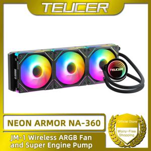 TEUCER NA-360 PC 수냉식 방열판, LGA 2011 V3 X99 마더보드 CPU 쿨러, 인텔 1700 1200 1155 AMD AM4 AM5 용