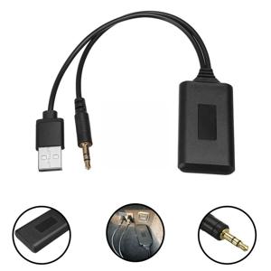 차량용 블루투스 오디오 어댑터, BMW E90 E91 무선 음악 리시버, 3.5mm Aux 연결 및 USB 지지대