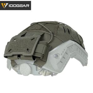 IDOGEAR 사냥용 나일론 헤드웨어 커버, NVG 배터리 파우치 포함, 빠른 헬멧 3813 사냥 액세서리