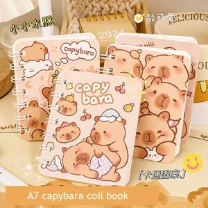 Capybara A7 코일 노트북 패딩 노트북, 미니 포켓 북 다이어리 스케치북, 학교 노트북, 사무용품, 학교로 돌아가기