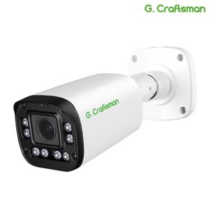 G.Craftsman AI LED 감시 보안 CCTV 비디오, 5X POE S-ONY, 2.7-13.5mm 렌즈, 5MP 4K 양방향 오디오, RTMP