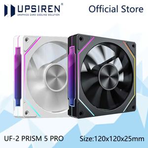 UPSIREN UF-2 프리즘 5 프로, ARGB 대용량 공기량 컴퓨터 섀시 선풍기, 정사이즈 버전, 반전 버전, 듀얼 모드 선택, 12cm