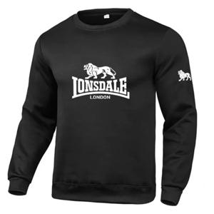 LONSDALE 남녀공용 용수철 레저 후드티, 맨투맨 남성 탑, 단색 후드티, 맨투맨 패션, 가을