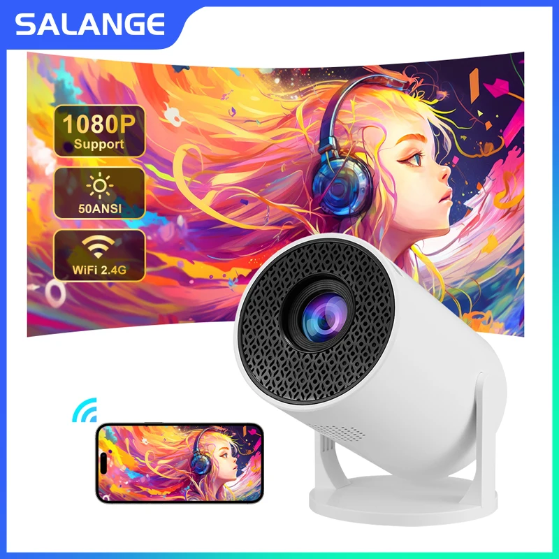 Salange M10 스마트 프로젝터, MINI 휴대용 와이파이 무선, 삼성, 안드로이드, 애플 폰, 홈 시네마 지지대, 1080P