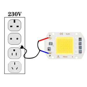 LED 칩 COB LED 전구 고출력 LED 전구 램프, 야외 투광 조명 스포트라이트용 LED 매트릭스, 50W, 220V, 10W, 20W, 30W, 5W, 220V