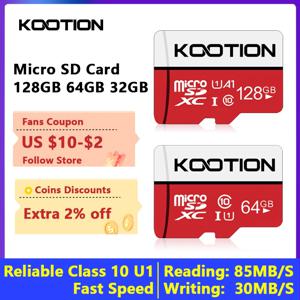 KOOTION T1 메모리 카드 128GB 64GB 32GB 16GB 고속 마이크로 SD 카드 안드로이드 스마트 폰 태블릿 스위치 용 확장 스토리지