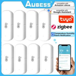 AUBESS Tuya ZigBee 3.0 온도 습도 센서, 실내 온도계, 알렉사 구글 홈, 스마트 라이프 앱 제어