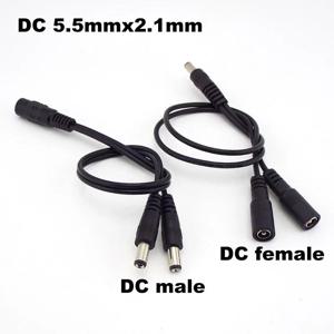 양방향 DC 전원 어댑터 케이블, 5.5mm x 2.1mm, 1 수-2 암, 2 수 스플리터 커넥터 플러그 익스텐션, CCTV LED 스트립 조명 K5