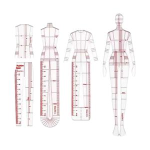 의류 디자인 눈금자 패션 일러스트 눈금자 패턴, 의류 드래프팅, 양재 제작, DIY 퀼팅, 재봉 디자이너, 4 개