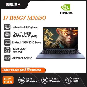 NVIDIA MX450 i7 1165g7 DDr4 32G RAM, 2TB SSD 노트북, 15.6 인치 노트북 코어 윈도우 11 프로, 1920*1080 화면, 휴대용 게임용 노트북