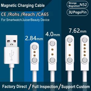 스마트 워치 마그네틱 USB 도크 충전기, 2 핀 4 핀 충전 케이블 전원 어댑터, 어린이 스마트워치 착즙기 미용 기기 칫솔