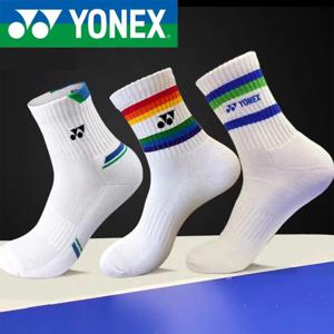 YONEX 두꺼운 수건 바닥 스포츠 양말, 땀 흡수 및 탈취, 피트니스 러닝, 배드민턴 양말, 신제품