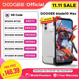 DOOGEE Blade10 Max 견고한 휴대폰, 후면 디스플레이, 50MP AI 메인 카메라, 6.56 인치, 90Hz IPS 디스플레이, 8GB, 256GB, 1.54 인치, 10300mAh, 18W 충전