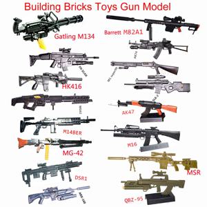 1:6 스케일 장난감 미니 총 모델 M134 MG42 AK47 98K 라이플 퍼즐 빌딩 브릭 조립 무기, 장면 샌드팬 게임 장난감