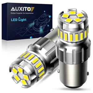 AUXITO-1200LM 1156 BA15S P21W LED T20 W21/5W 7443 자동차 전구, 캔버스 1157 P21/5W BAY15D LED 램프 자동 DRL 리버스 라이트 12V, 2 개