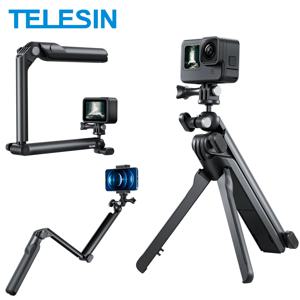 TELESIN 삼각대 핸드 그립 폴 포함 셀카봉, 고프로 히어로 인스타 360 DJI 액션 스마트폰 액션 카메라 액세서리, 4 가지 방법