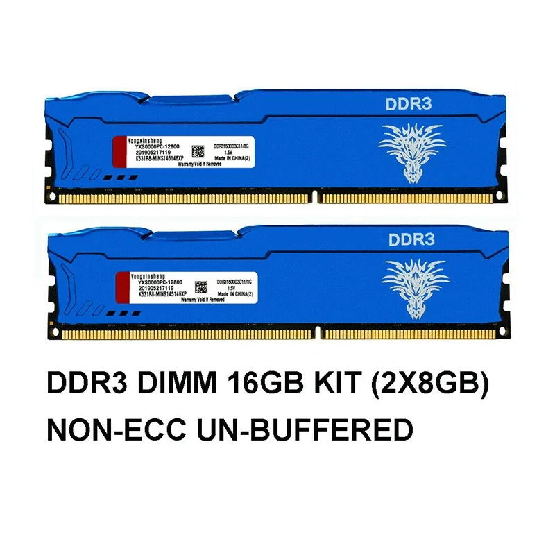 블루 DDR3 RAM 8GB 1600MHZ 1866MHZ 240 핀 CL11 DIMMPC3-12800 PC 데스크탑 RAM 메모리, 1.5V 컴퓨터 부품 메모리