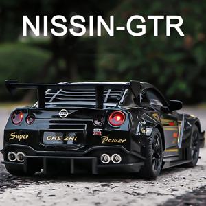 1:24 닛산 스카이 라인 Ares GTR R35 다이 캐스트 및 장난감 차량 금속 장난감 자동차 모델 높은 시뮬레이션 당겨 컬렉션 키즈 완구