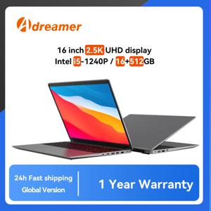 Adreamer LeoBook 16S 노트북, 16 인치 2.5K 2560x1600 IPS UHD 노트북, 인텔 i5-1240P 16GB DDR4 512GB SSD 55Wh, 윈도우 11 컴퓨터