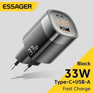 Essager GaN USB C 충전기, 디지털 디스플레이 PD 고속 충전, 아이폰 13, 12 맥스, 프로, 아이패드, 샤오미 포코, 삼성, Es, 33W