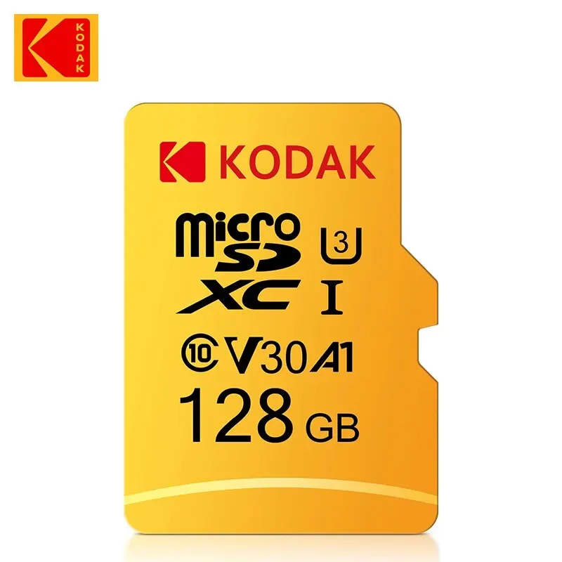 KODAK 마이크로 SD 카드 메모리 카드 클래스 10, 128GB, 4K, 고속 플래시 메모리, TF 메카드 C10