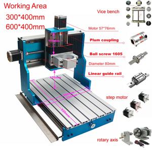 CNC 프레임 6040 선형 가이드 레일, PCB 조각 드릴링 밀링 머신 선반 우드 라우터 키트, 3040