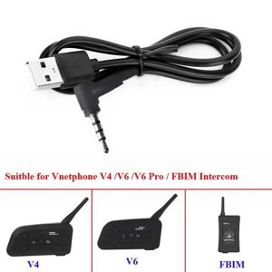 EJEAS Vnetphone V6 V4 V4C V6C V6 Pro FBIM 오토바이 헬멧 인터콤 헤드셋 용 USB 충전 케이블, 헬멧 인터콤 액세서리