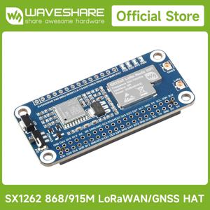 Waveshare SX1262 LoRaWAN 노드 모듈 확장 보드, 마그네틱 CB 안테나 포함, 라즈베리 파이용 주파수 대역 GNSS 옵션