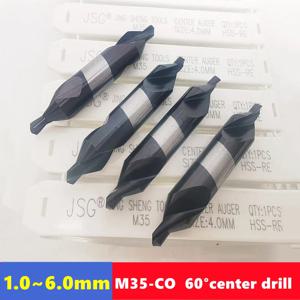 M35-CO HSS 초경질 금속 포지셔닝 CNC 선반 드릴 비트에 적합, 60 ° A 센터 드릴, 1.0-6.0mm