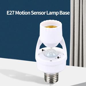 PIR 모션 센서 앰플 포함 소켓 E27 컨버터, LED E27 램프 베이스, 지능형 전구 스위치, 최대 60W, 100-240V