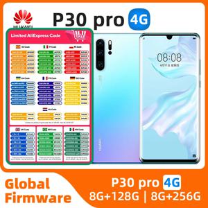 정품 CN 버전 화웨이 P30 프로 스마트폰, 안드로이드 6.47 인치, 128GB, 512GB, 40MP 카메라, 구글 플레이 스토어, 모바일 중고 휴대폰