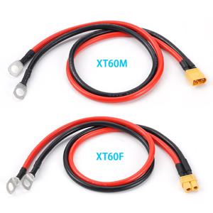 XT60 to O 링 아일렛 터미널 플러그 커넥터 케이블, 10AWG RC ESC 충전기, 측면 전원, RC 리포 배터리 FPV 레이싱용