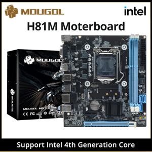 MOUGOL H81M 게임용 마더보드, 듀얼 채널 DDR3 M.2 NVME PCIEx16 HDMI VGA 인터페이스, LGA 1150, 인텔 코어 4 세대 CPU 지원