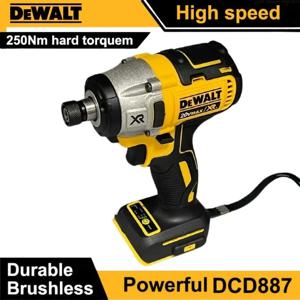 Dewalt DCF887 무선 임팩트 드라이버 전기 드릴, 18V 리튬 이온 배터리, 브러시리스 모터, LED 라이트 스크루 드라이버