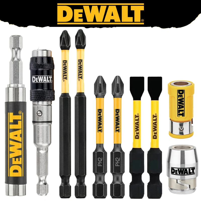 DEWALT 공구 부착물 세트, 드릴 비트 PH2, SL8, 57mm, 89mm, 마그네틱 링 슬리브, 익스텐션 로드, DWASLVMF2, DT70547T, DT7505, DW2054