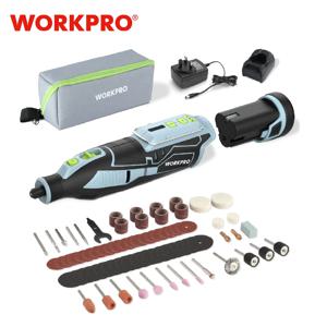 WORKPRO 무선 로터리 공구 12V, 충전기 포함, 5 단 속도 2.0Ah, 미니 전기 그라인더 기계, 연마 도구 및 114 액세서리