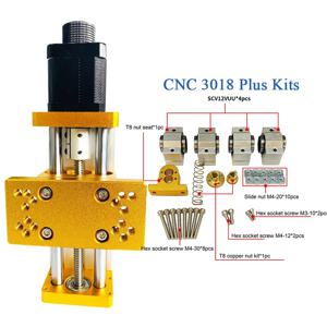 CNC Z축 슬라이드 모듈 나사 슬라이드 테이블 선형 레일 가이드, CNC 3018 프로 라우터용, 300W, 500W 스핀들과 호환 가능