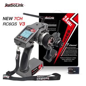 Radiolink-RC6GS V3 2.4G 7 채널 라디오 송신기, R7FG 수신기 포함, 자이로 원격측정, RC 자동차 보트용 원격 컨트롤러 포함