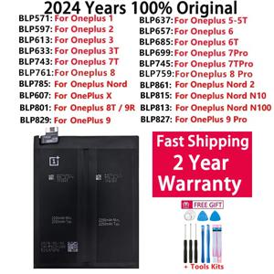 100% 오리지널 휴대폰 교체 배터리, OnePlus Nord N100 N10 1 2 3 3 3T 5 5 5T 6 6T 7 7T 8 8T 9 9R X Pro Plus 배터리