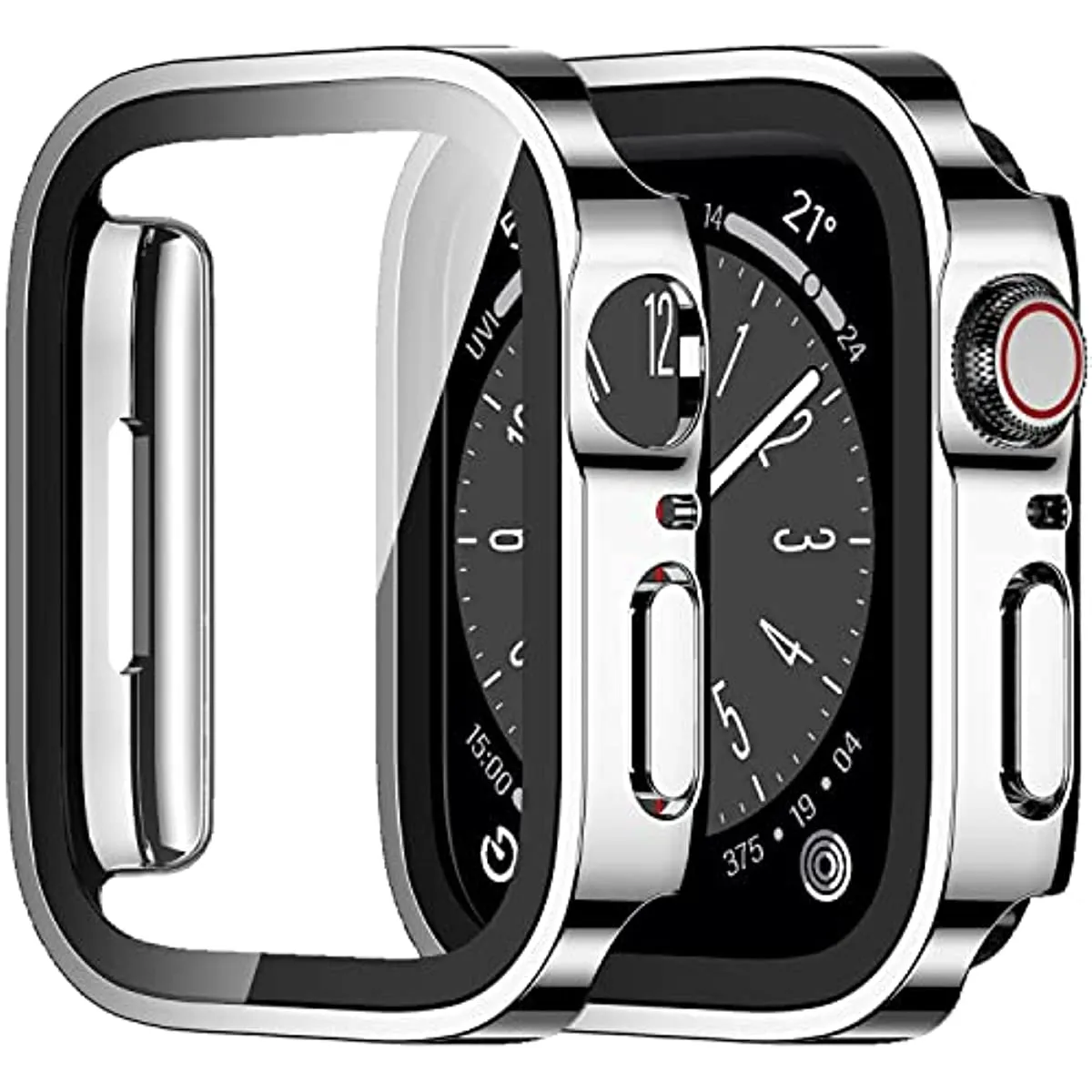 애플 워치용 방수 케이스, 화면 보호기, 유리 커버, 강화 범퍼, 애플 워치 7 8 9 45mm 41mm, iWatch 5 SE 6 44mm 40mm 액세서리