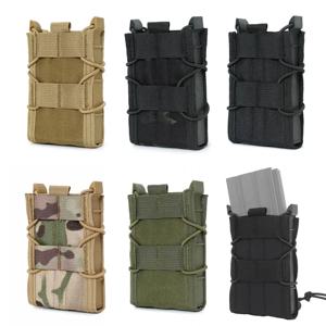 5.56 M4 Molle 싱글 탄창 파우치, AK AR AR15 소총 매그 홀스터 에어소프트 페인트볼 사냥 조끼, EDC 도구 허리 가방