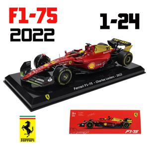 Bburago 1:24 포뮬러 원 다이 캐스팅 모델, 75 주년, #16 Leclerc 2022 F1 스쿠데리아 페라리 F1-75 #55 Sainz 합금 자동차 모델