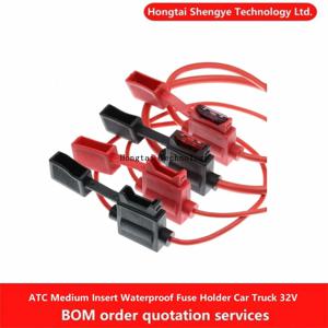 자동차 트럭용 ATC 중간 삽입 방수 퓨즈 거치대, 표준 퓨즈 삽입, 32V, 18, 16, 14, 12, 10AWG, 5A, 10A, 15A, 20A, 30A