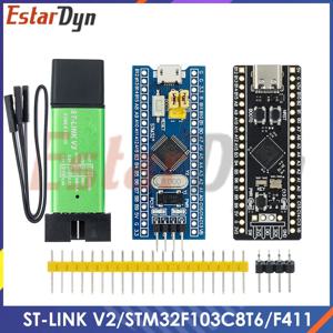 오리지널 ST-LINK V2 시뮬레이터 다운로드 프로그래머, STM32F103C8T6, STM32 최소 시스템 개발 보드, STM32F401 / 411