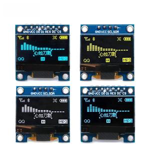 아두이노용 OLED 디스플레이 모듈, SSD1306 I2C IIC SPI 시리얼, 128x64 LCD, 4 핀 옐로우 블루 화이트 블루, 핀 헤더 납땜, 0.96 인치