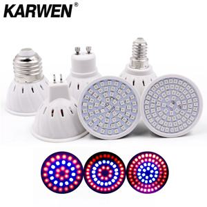 KARWEN 식물용 LED 성장 조명, 전체 스펙트럼 LED 성장 조명, 36 54 72LED, E27/GU10/MR16, 220V 피토 램프